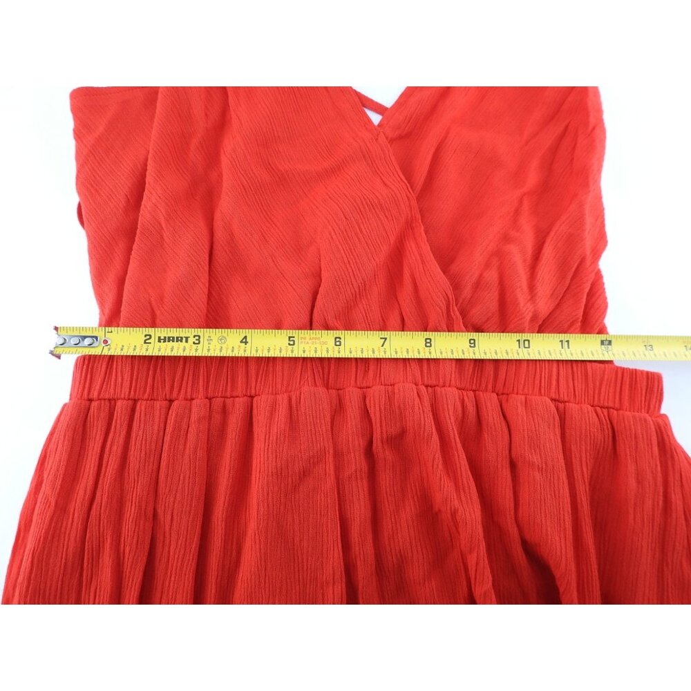 Lulus Lost In Paradise Red Maxi Dress Strappy Open Back Side Slit Sz S Sexy - Picture 7 of 7